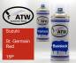 Preview: Suzuki, St. Germain Red, 15P: 400ml Sprühdose + 400ml Klarlack - Set, von ATW Autoteile West.